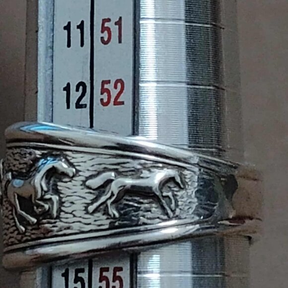 Kabana .925 Sterling Silver Running Horses, Women's ring, size 7 - Picture 10 of 13